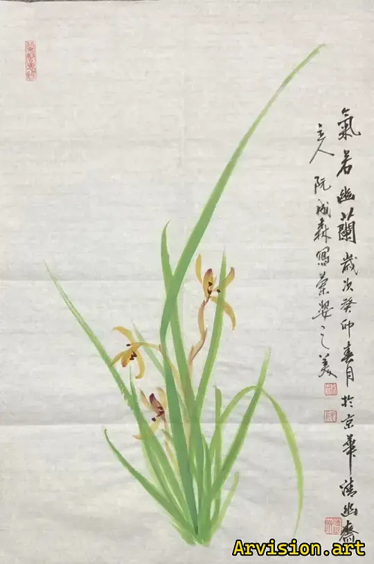 Orchids are like orchids, Chinese traditional Chinese paintings