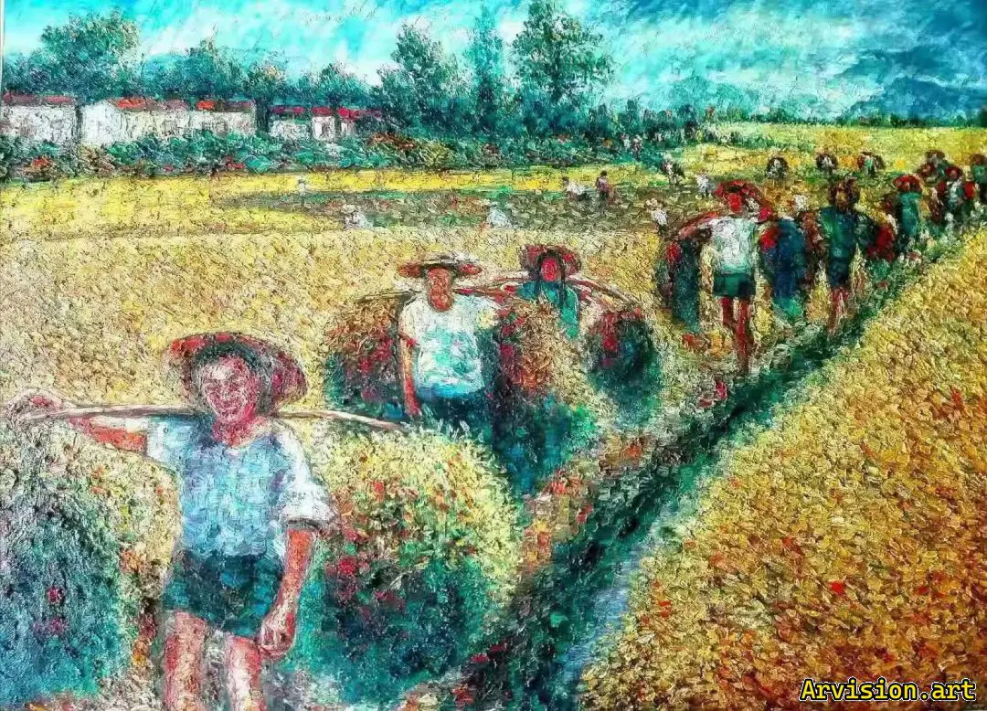 Wang Lin's Oil Painting Harvest