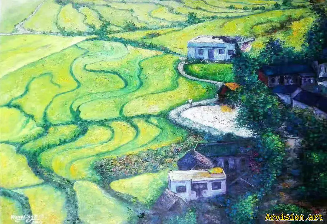 Wang Lin's Oil Painting of the Countryside in Early Summer