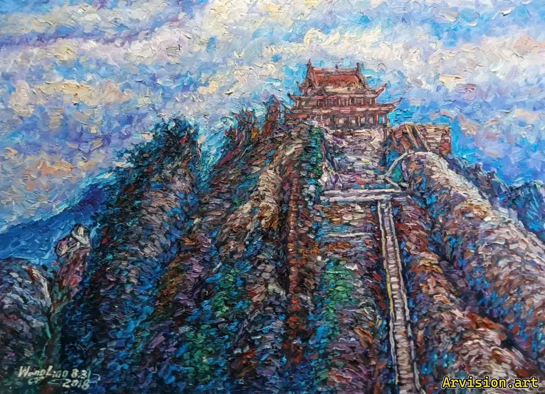 Wang Lin's oil painting in search of immortality