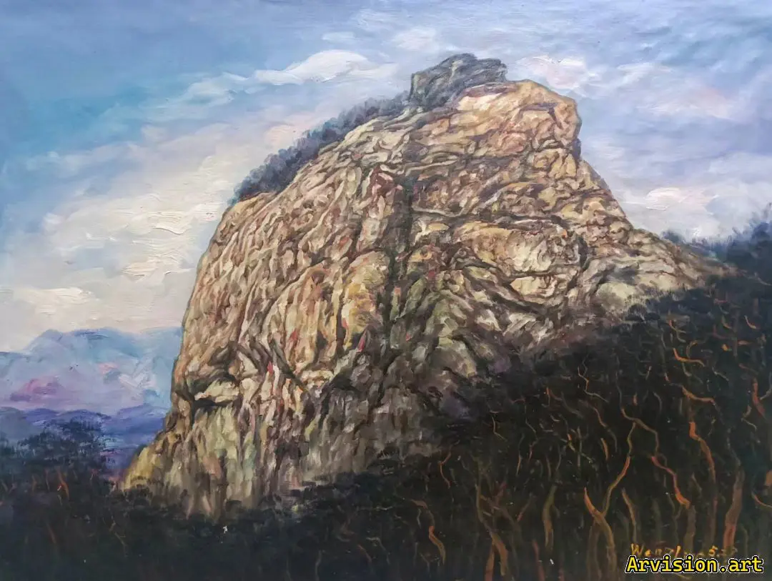 Wang Lin's oil painting is majestic and vigorous