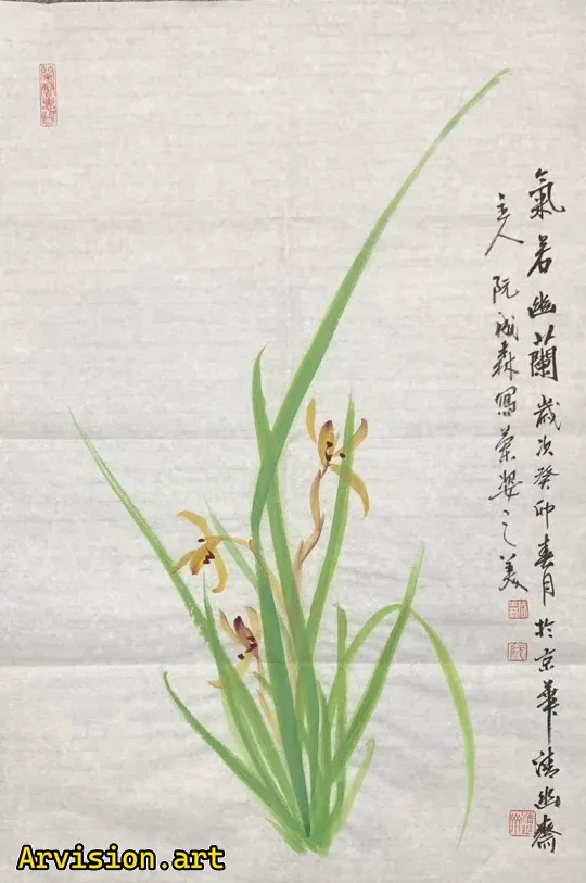 Orchids are like orchids, Chinese traditional Chinese paintings