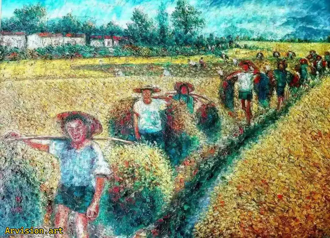 Wang Lin's Oil Painting Harvest