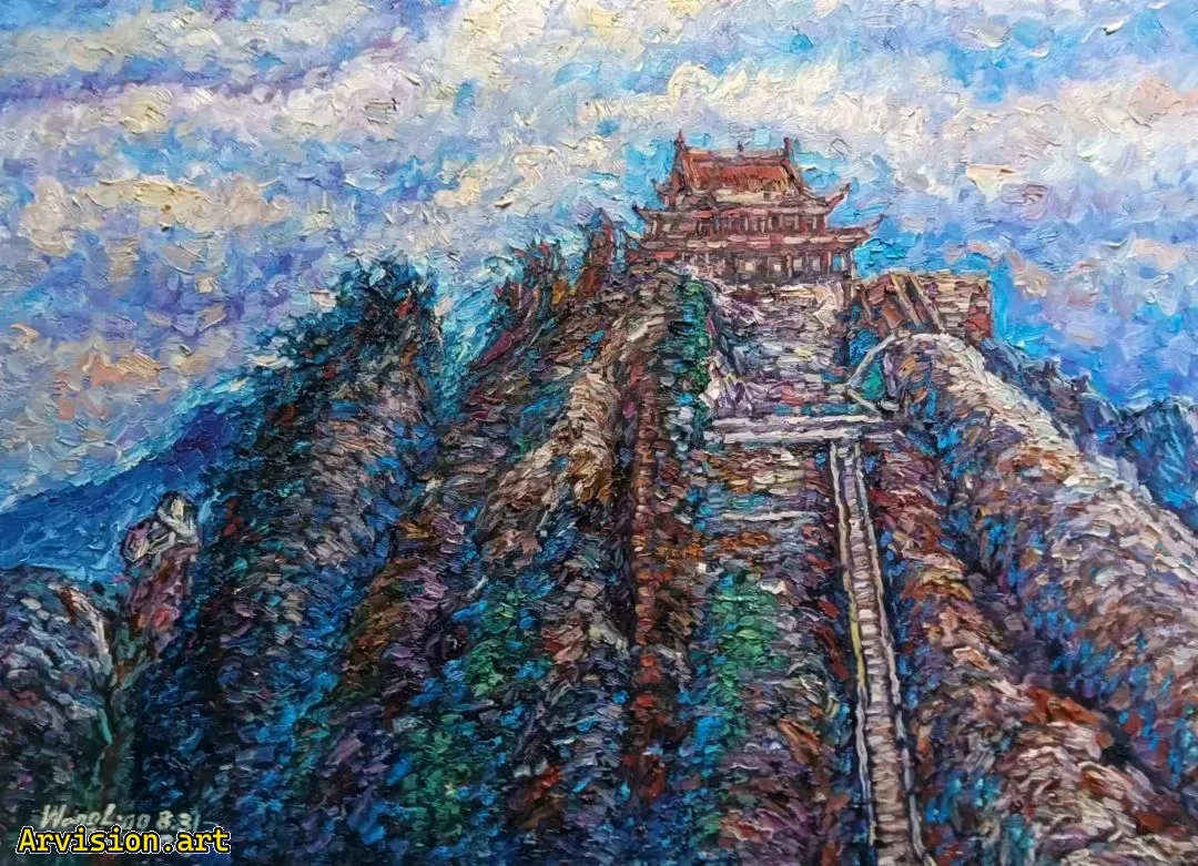 Wang Lin's oil painting in search of immortality