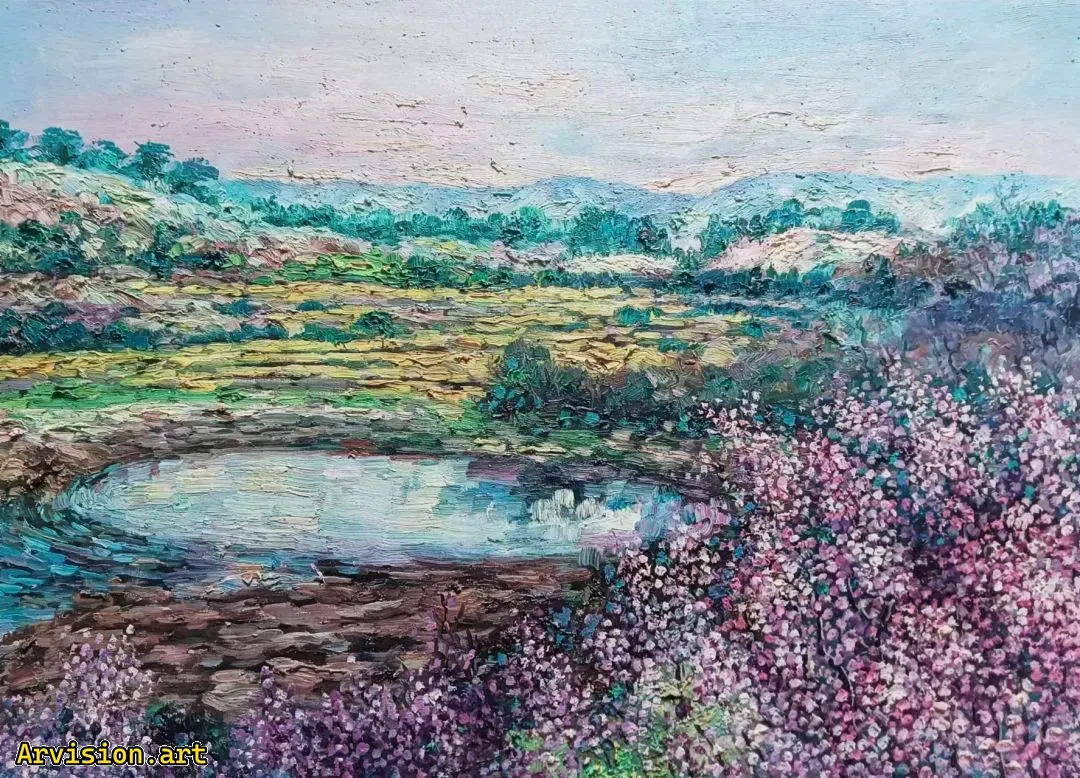 Wang Lin's oil painting Jubao Basin